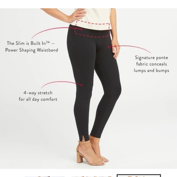 Nwot Spanx Ponte split Hem legging pant - Picture 3 of 9